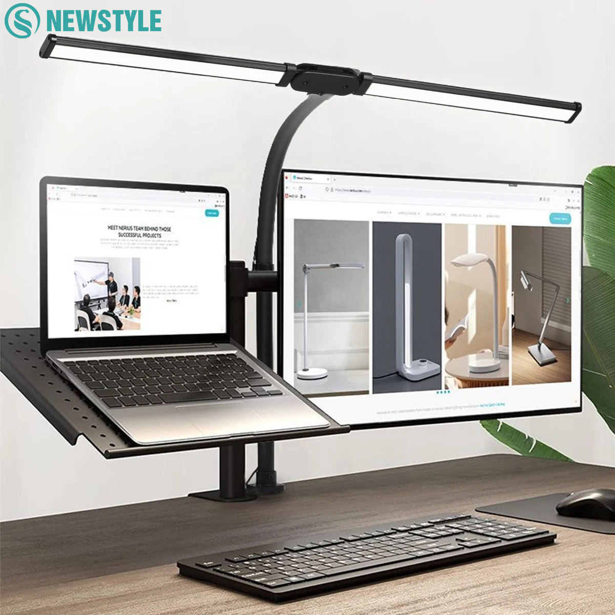 Eye-care LED Clip Metal Desk L - Book Light Flexible ulasan dan harga
