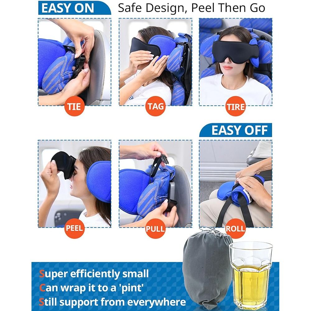 3D Contoured Travel Pillow 100 - Travel Accessories For Road Trip ulasan dan harga