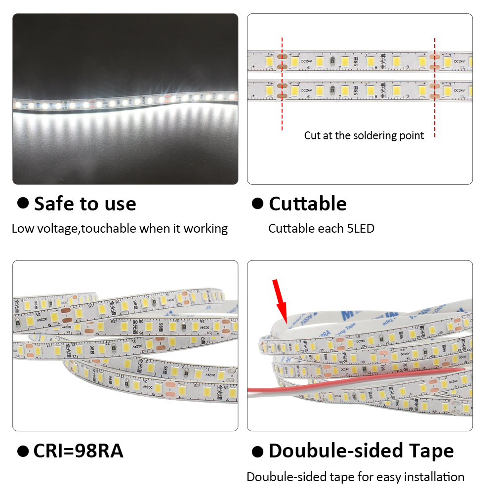 5M 10M 24V 2835 Full Spectrum  - Book Light Flexible ulasan dan harga