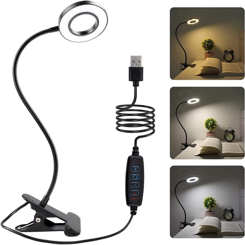 48 LEDs Desk Lamp Clip USB Boo - Book Light Flexible ulasan dan harga