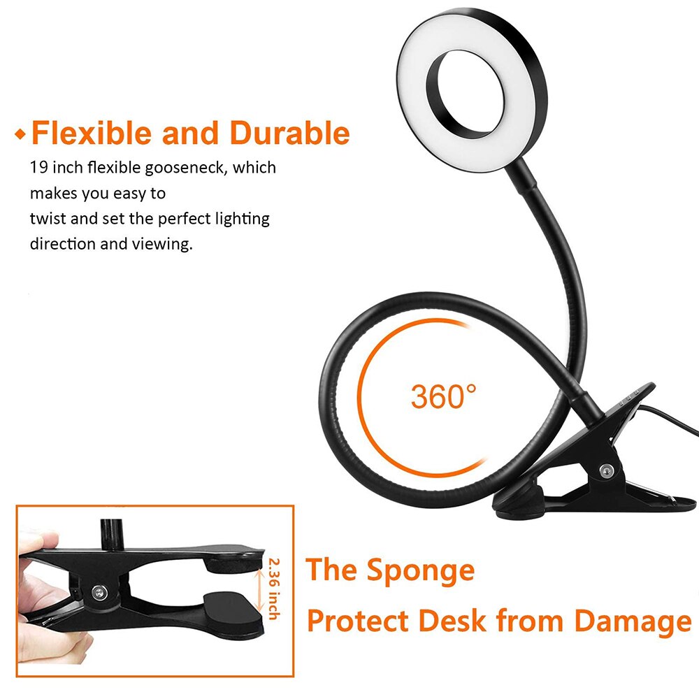 48 LEDs Desk Lamp Clip USB Boo - Book Light Flexible ulasan dan harga