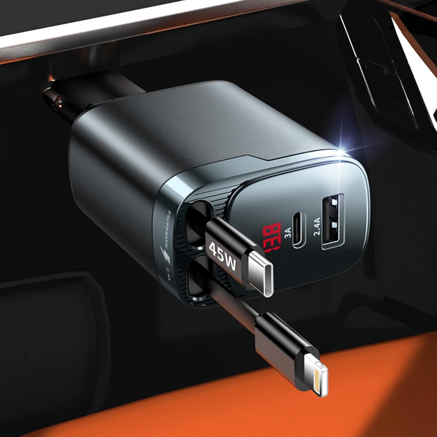 Retractable Car Charger 4 in 1 - Travel Accessories Inc ulasan dan harga