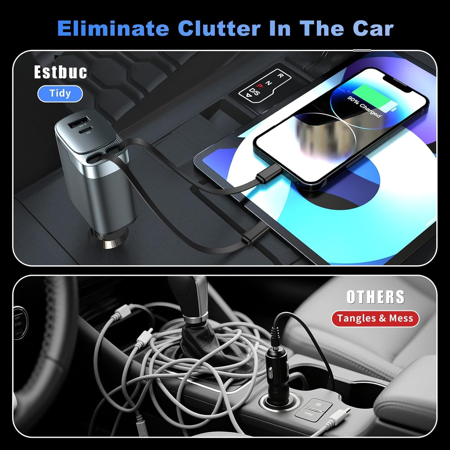 Retractable Car Charger 4 in 1 - Travel Accessories Inc ulasan dan harga