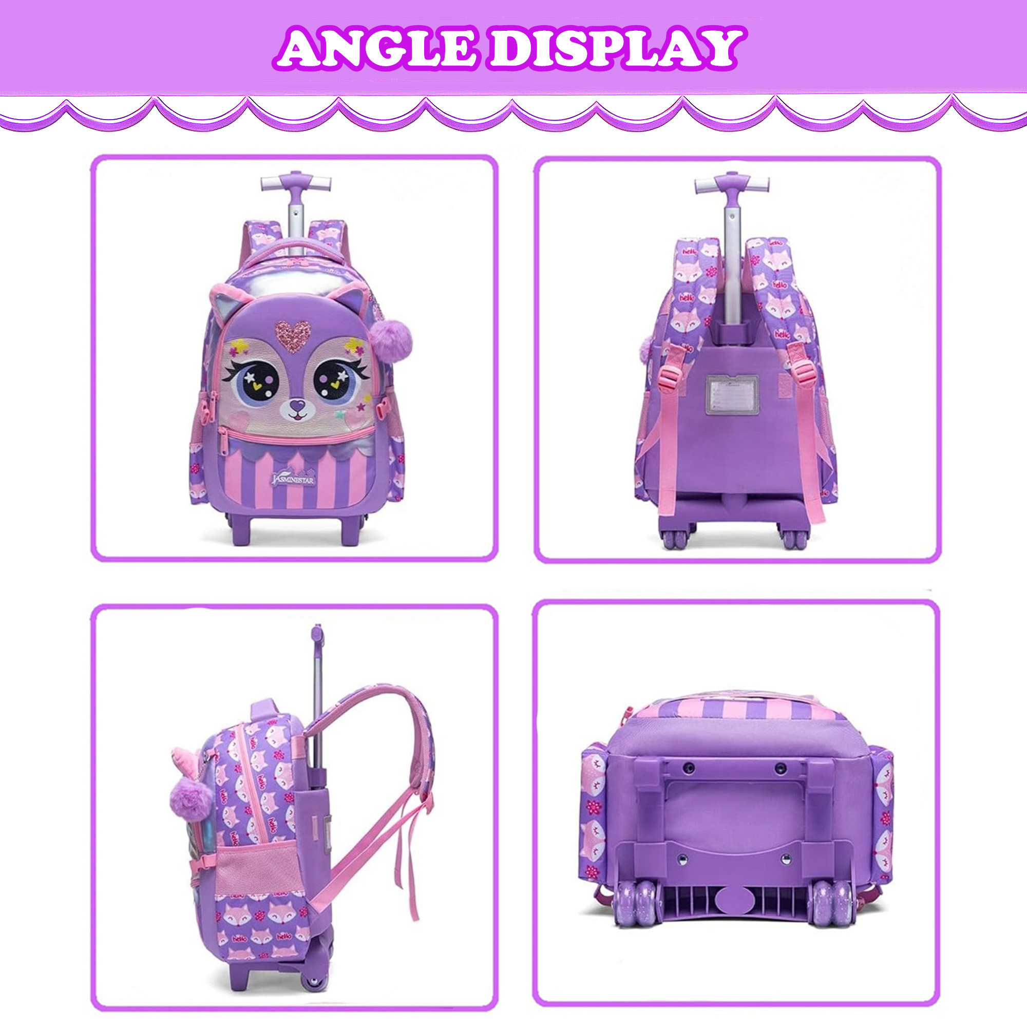 Kids Rolling Backpack for Girl - Luggage Wheel Replacement ulasan dan harga