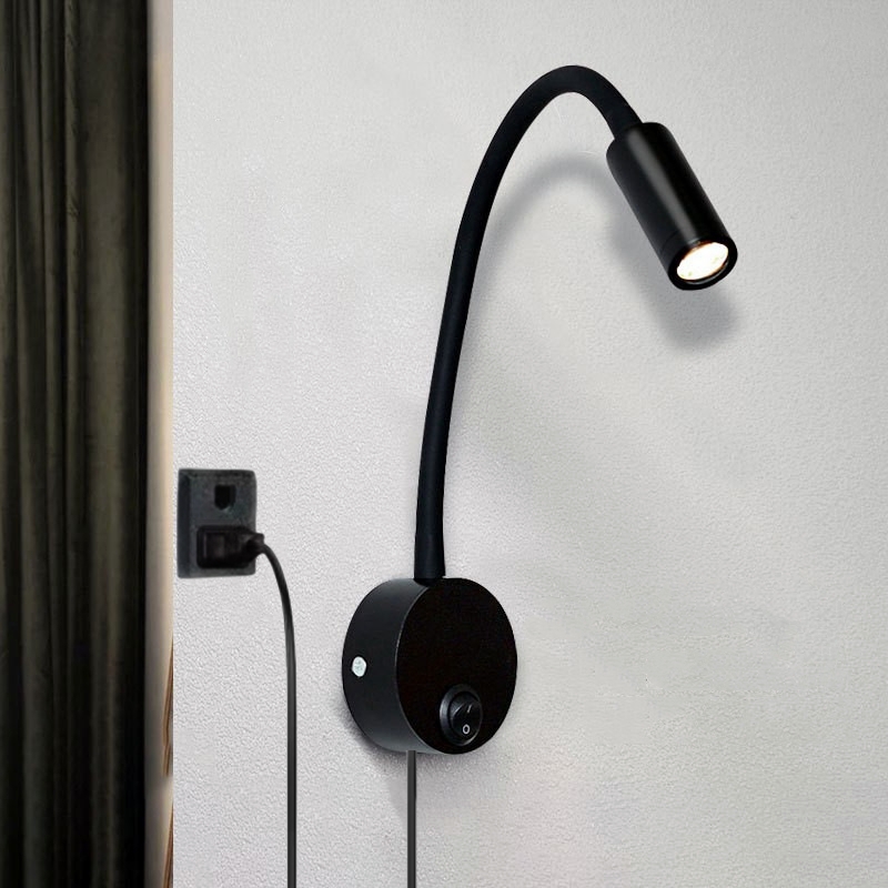 3W Bronze Gooseneck LED Wall L - Book Light Flexible ulasan dan harga