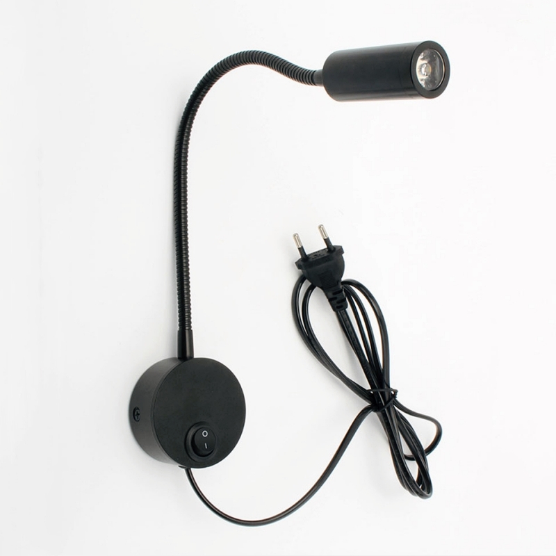 3W Bronze Gooseneck LED Wall L - Book Light Flexible ulasan dan harga