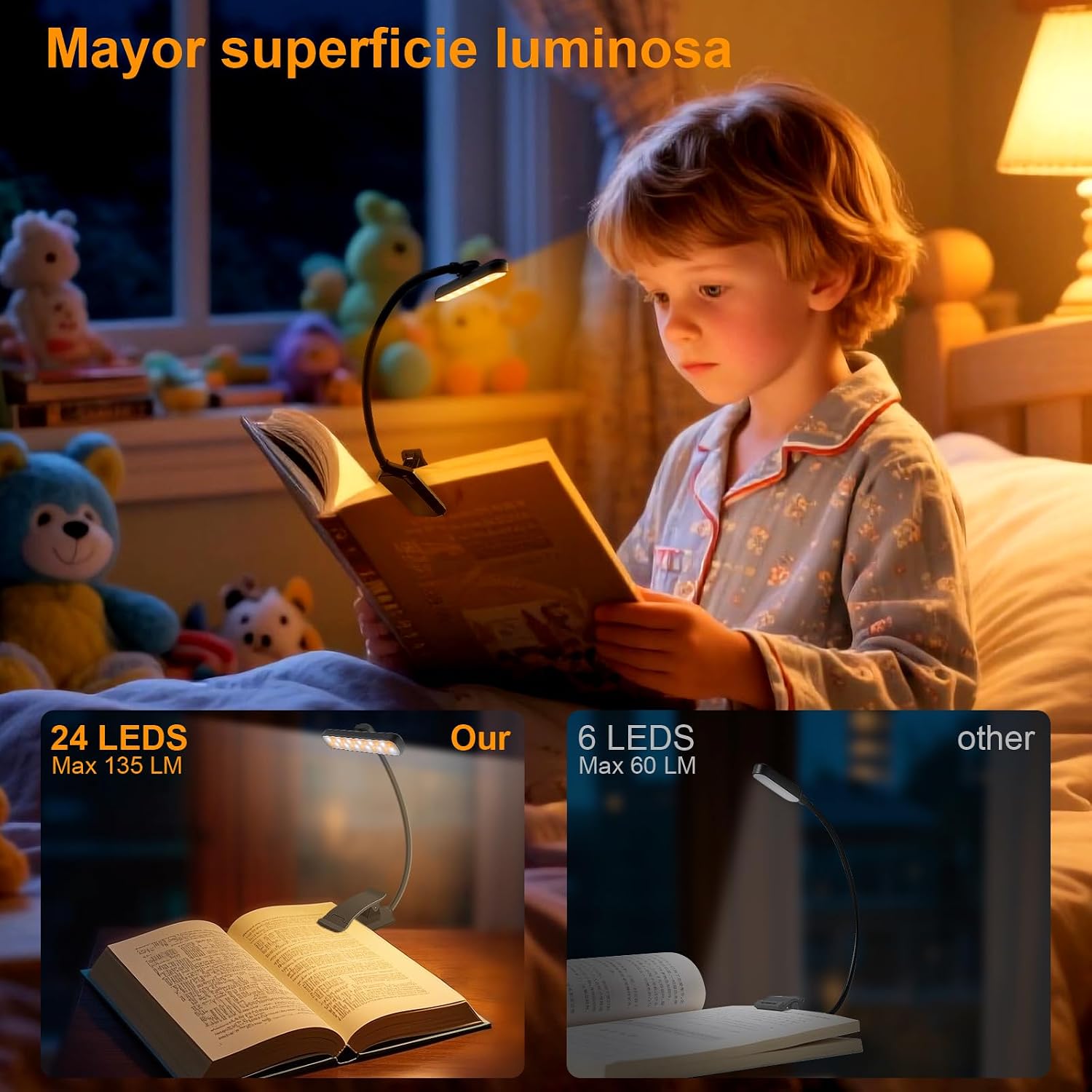 24 LED Book Light, 360° Flexib - Book Light Flexible ulasan dan harga