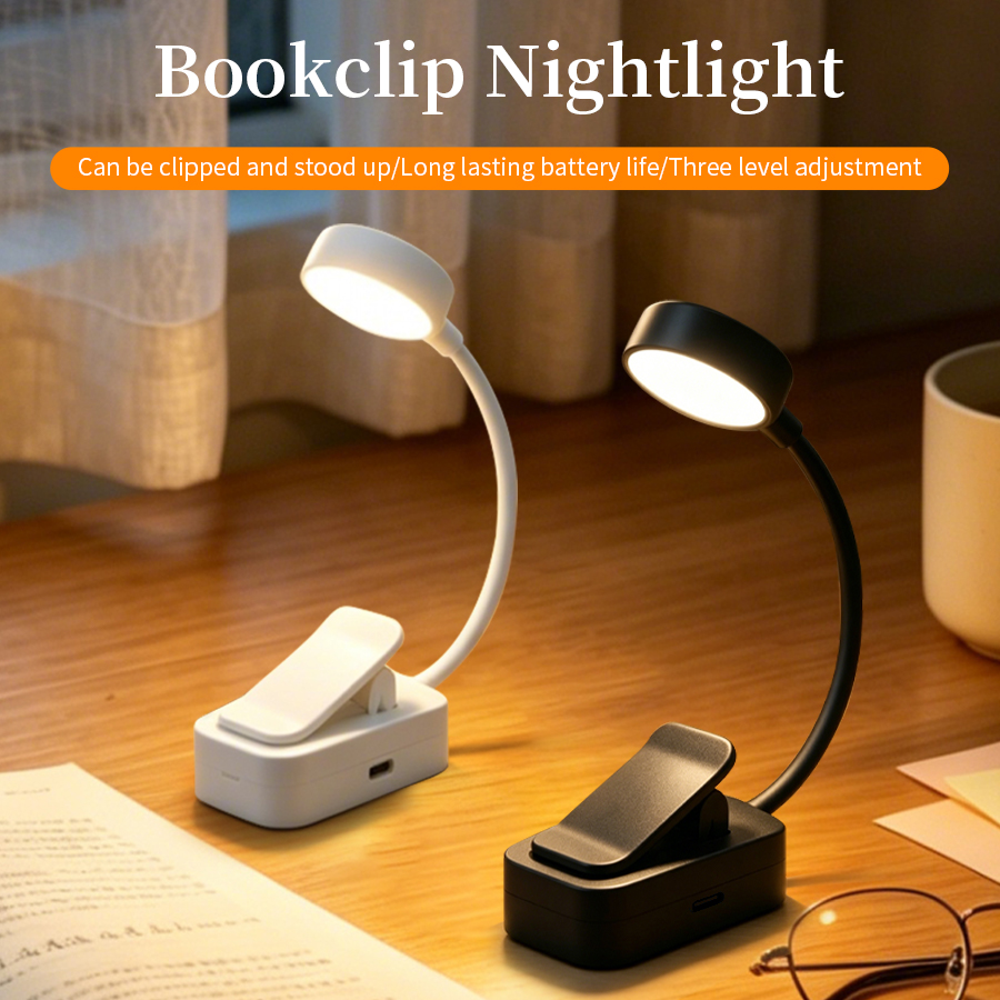 LED Desk Lamp Rechargeable Cli - Book Light Flexible ulasan dan harga