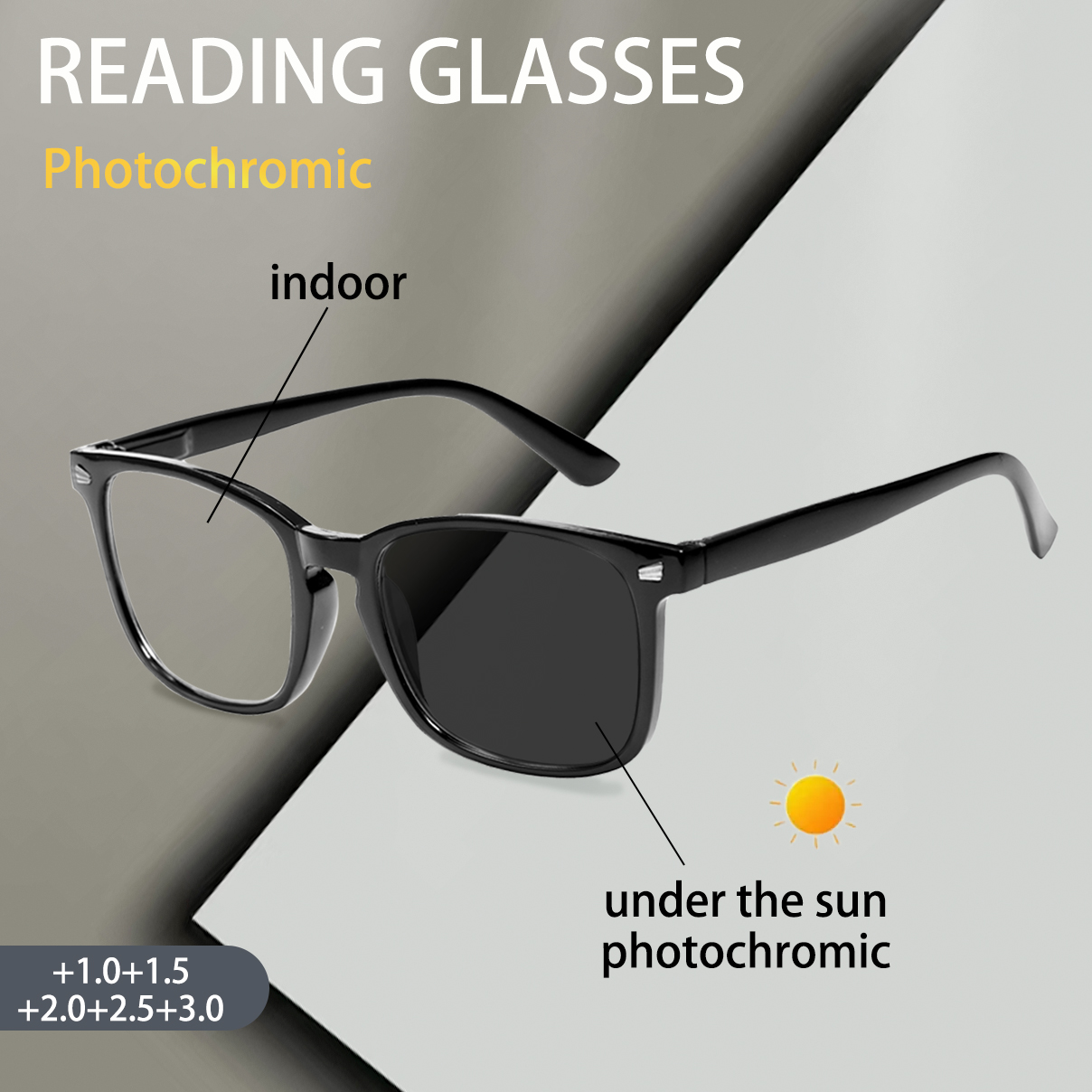 Photochromic Reading Glasses f - Book Light Flexible ulasan dan harga
