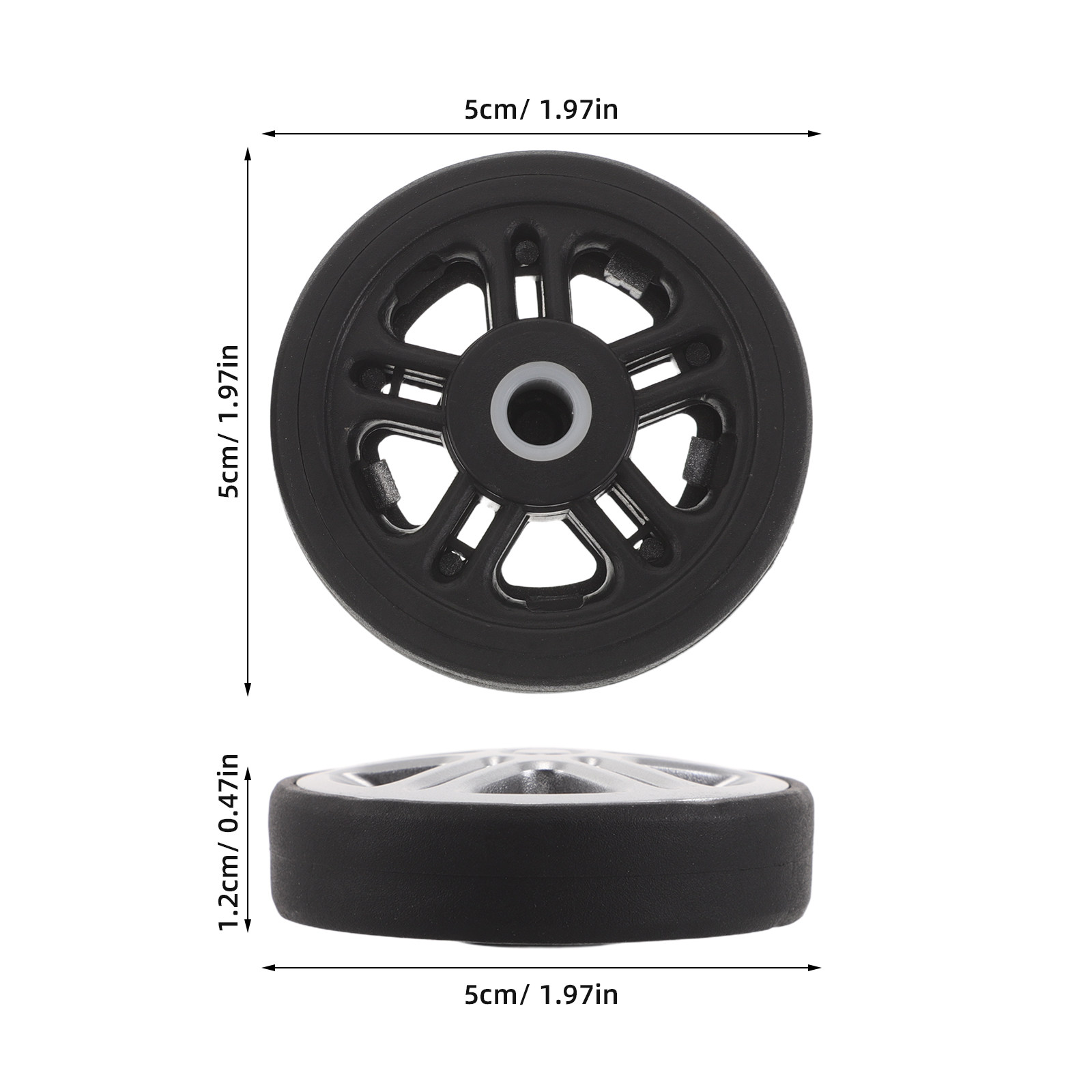 4Pcs Rubber Suitcase Wheels Re - Luggage Wheel Replacement ulasan dan harga